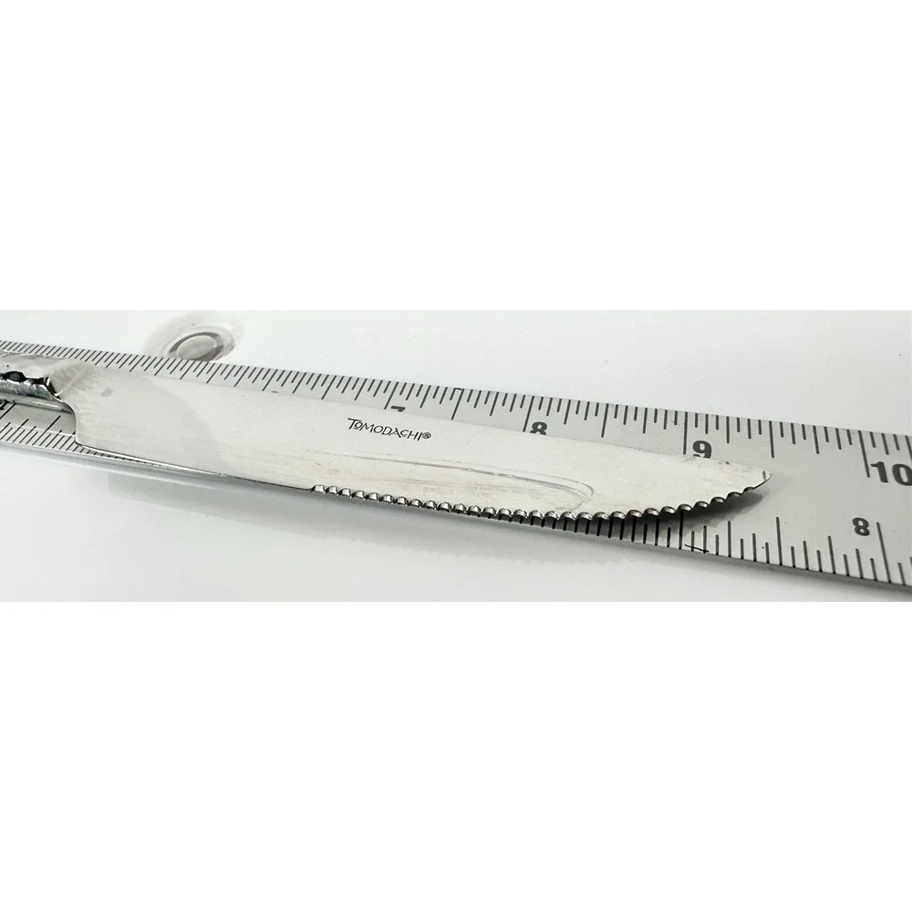Tomodachi HAMMERED Hampton‎ Forge Gloss Stainless Flatware Steam Knife Serrated